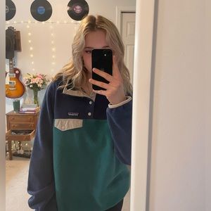 Patagonia Blue and Green Sweatshirt
